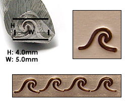 Metal Stamping Tools Wave Metal Design Stamp, 5mm